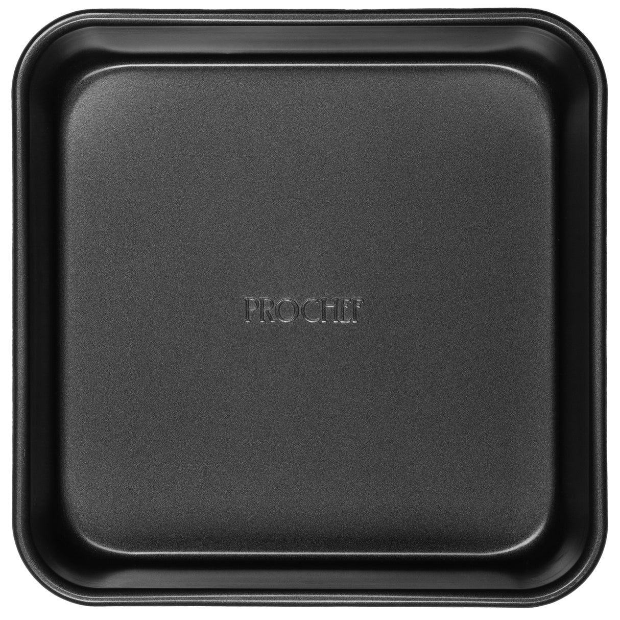 Black square cake tin with embossed ProChef branding