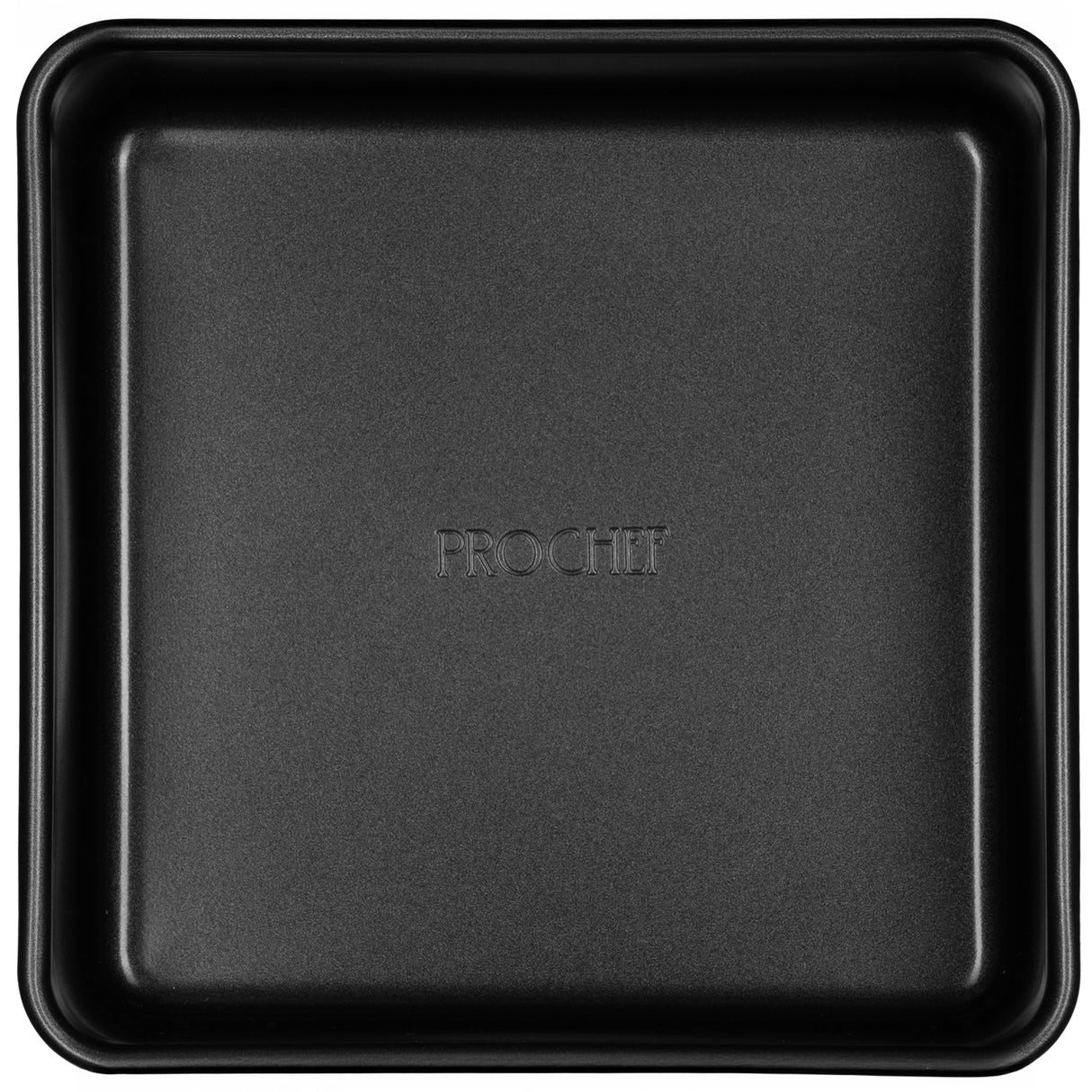 Black baking tray with 'ProChef' branding on a white background