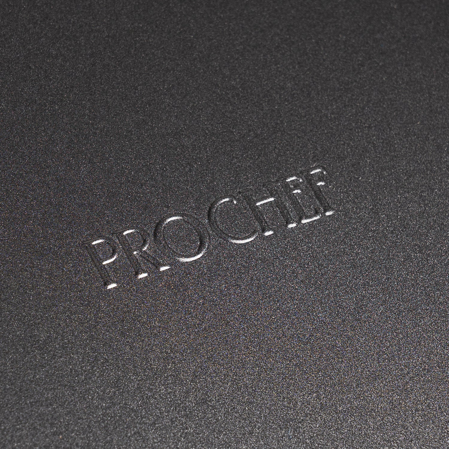 'ProChef' embossed on a dark grey bakeware surface