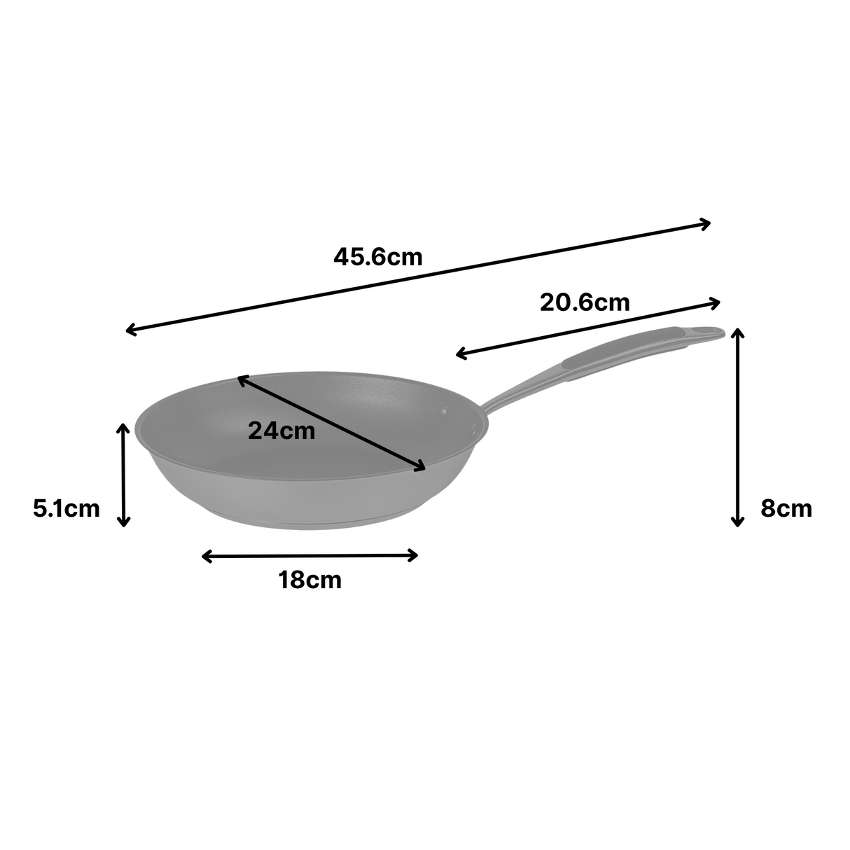 24cm Stainless Steel Frying Pan