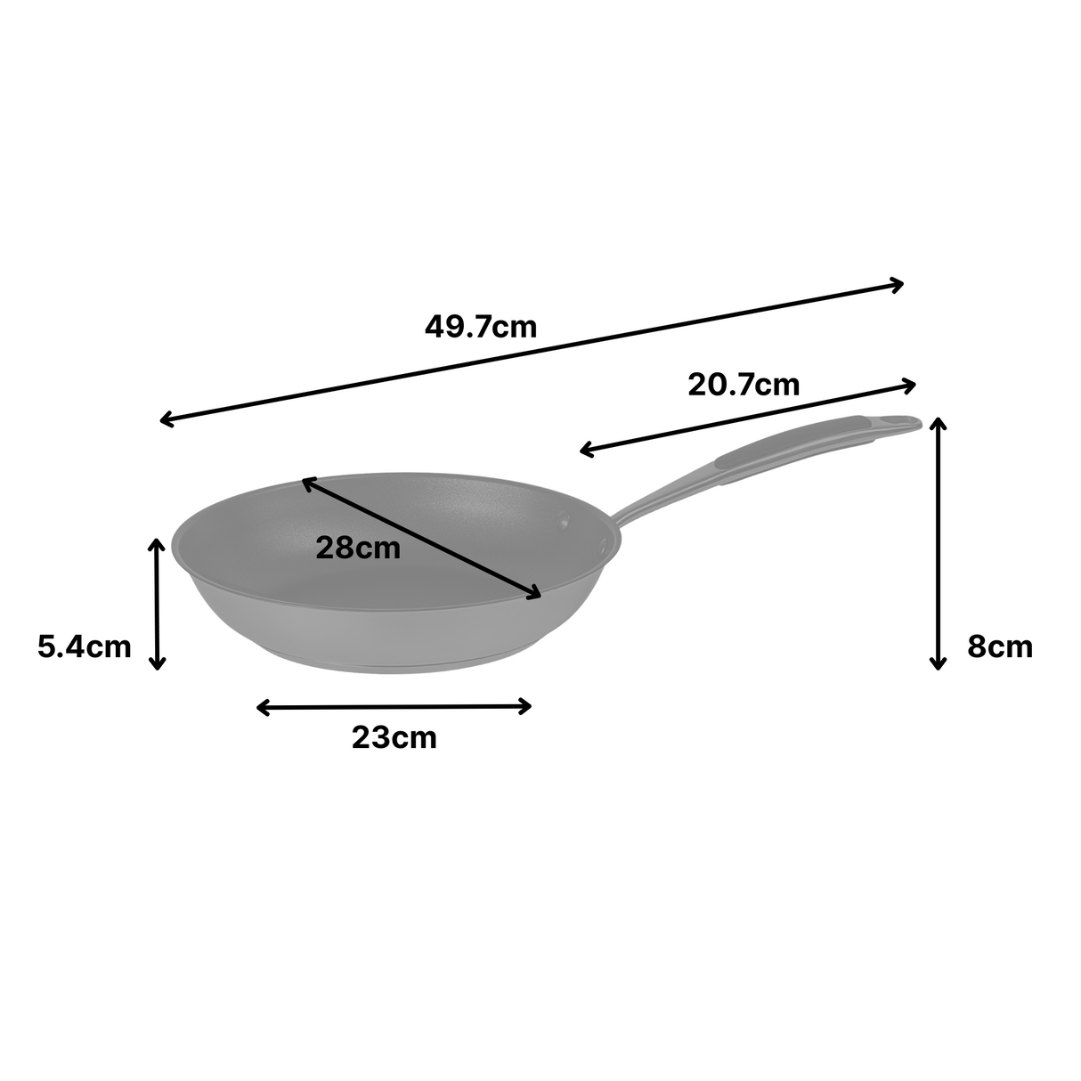 28cm Stainless Steel Frying Pan