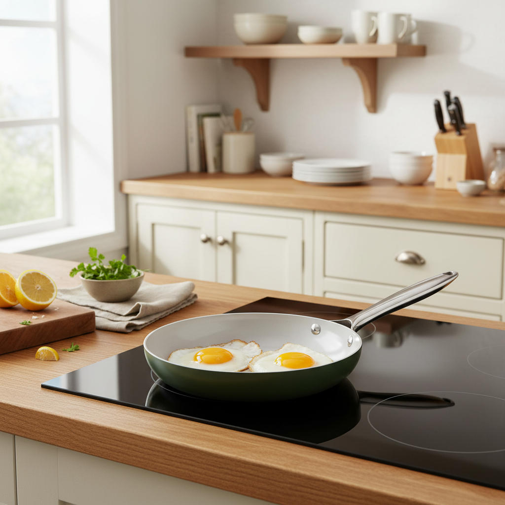 24cm Green Ceramic-Coated Frying Pan