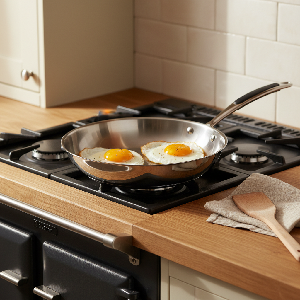 28cm Stainless Steel Frying Pan