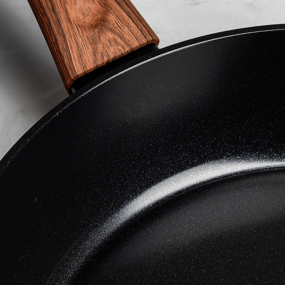 Matt Tebbutt 26cm Recycled Forged Aluminium Sauté Pan with Lid, Black