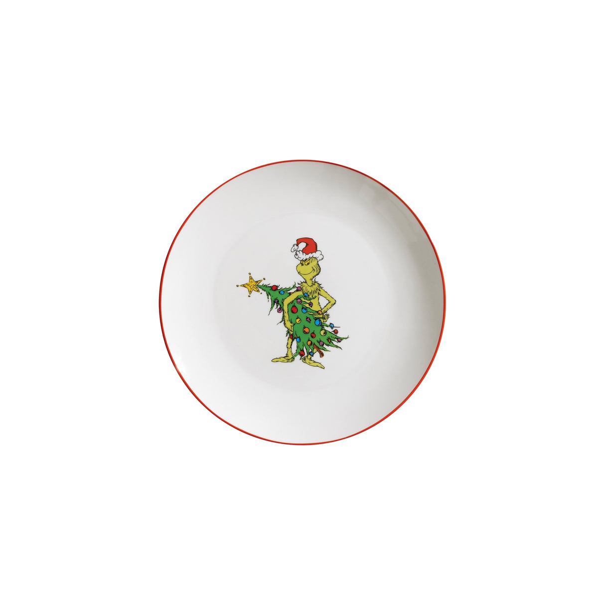The Grinch 12PC Porcelain Dinner Set Stealing Tree 4 Christmas Plates & Bowls