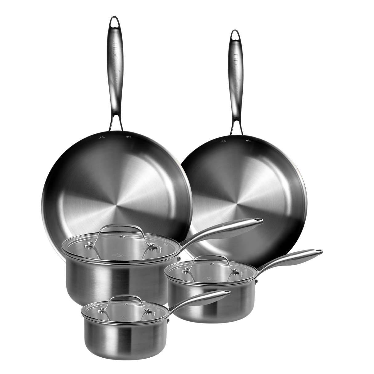 J&L 'Signature' 5-Piece Tri-Ply Stainless Steel Pan Set
