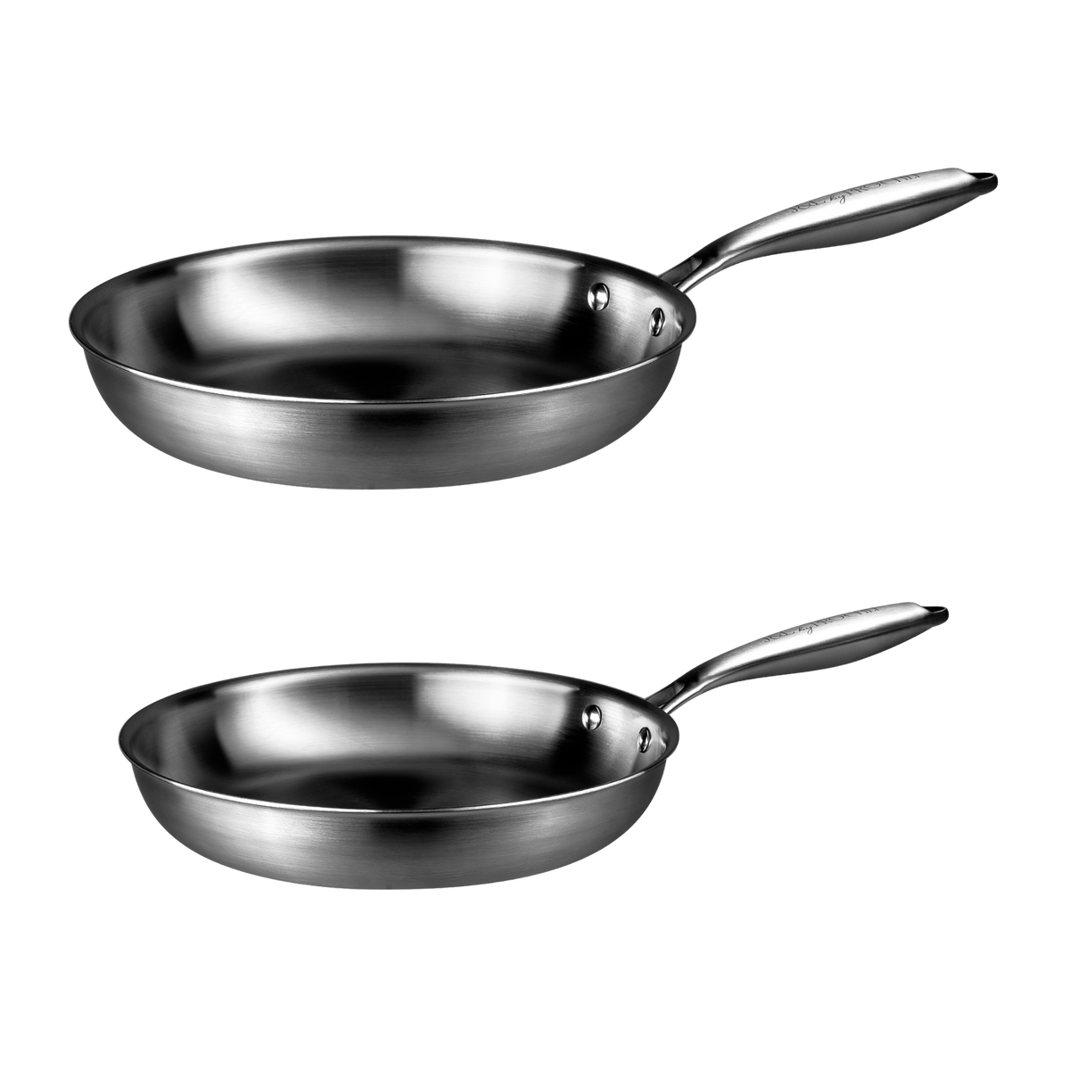 J&L 'Signature' Tri-Ply Stainless Steel 2-Piece Frying Pan Set