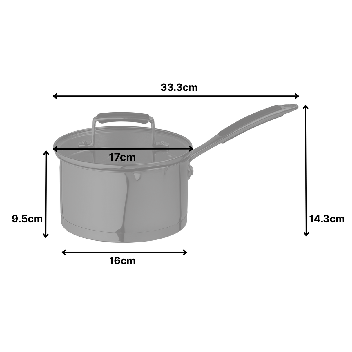 16cm Stainless Steel Saucepan