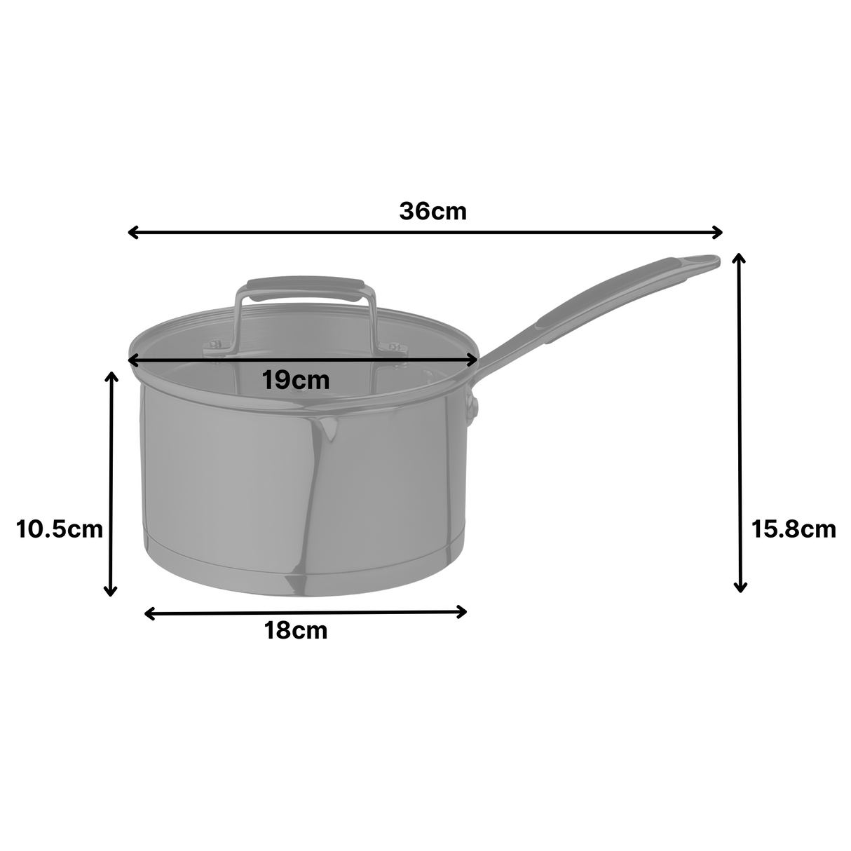 18cm Stainless Steel Saucepan