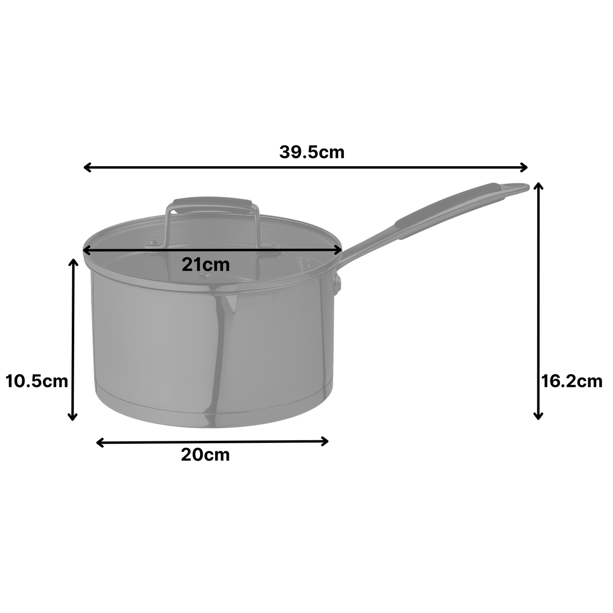 20cm Stainless Steel Saucepan