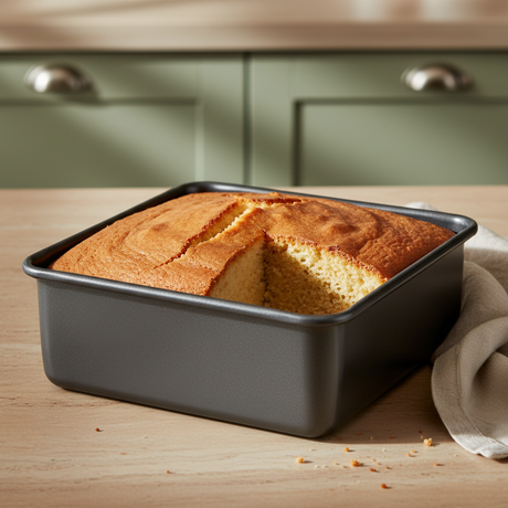 22cm Deep Square Cake Tin, Non-Stick