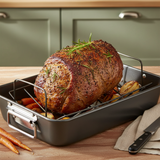 15" Roaster with V Shaped Rack, Non-Stick