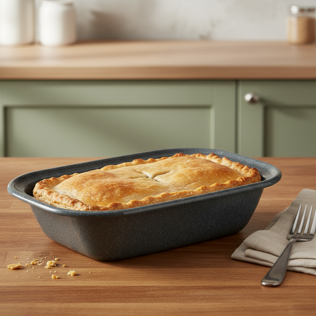 20cm Small Grey Enamel Pie Dish