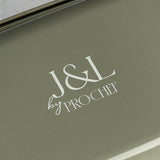 J&L 20cm Small Enamel Pie Dish, Sage Green & Cream