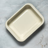 J&L 29cm Small Enamel Roasting Tin, Sage Green & Cream