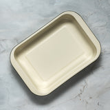J&L 35cm Medium Enamel Roasting Tin, Sage Green & Cream