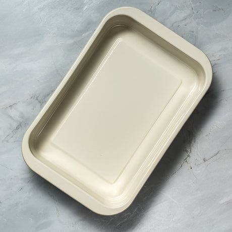 J&L 41cm Large Enamel Roasting Tin, Sage Green & Cream