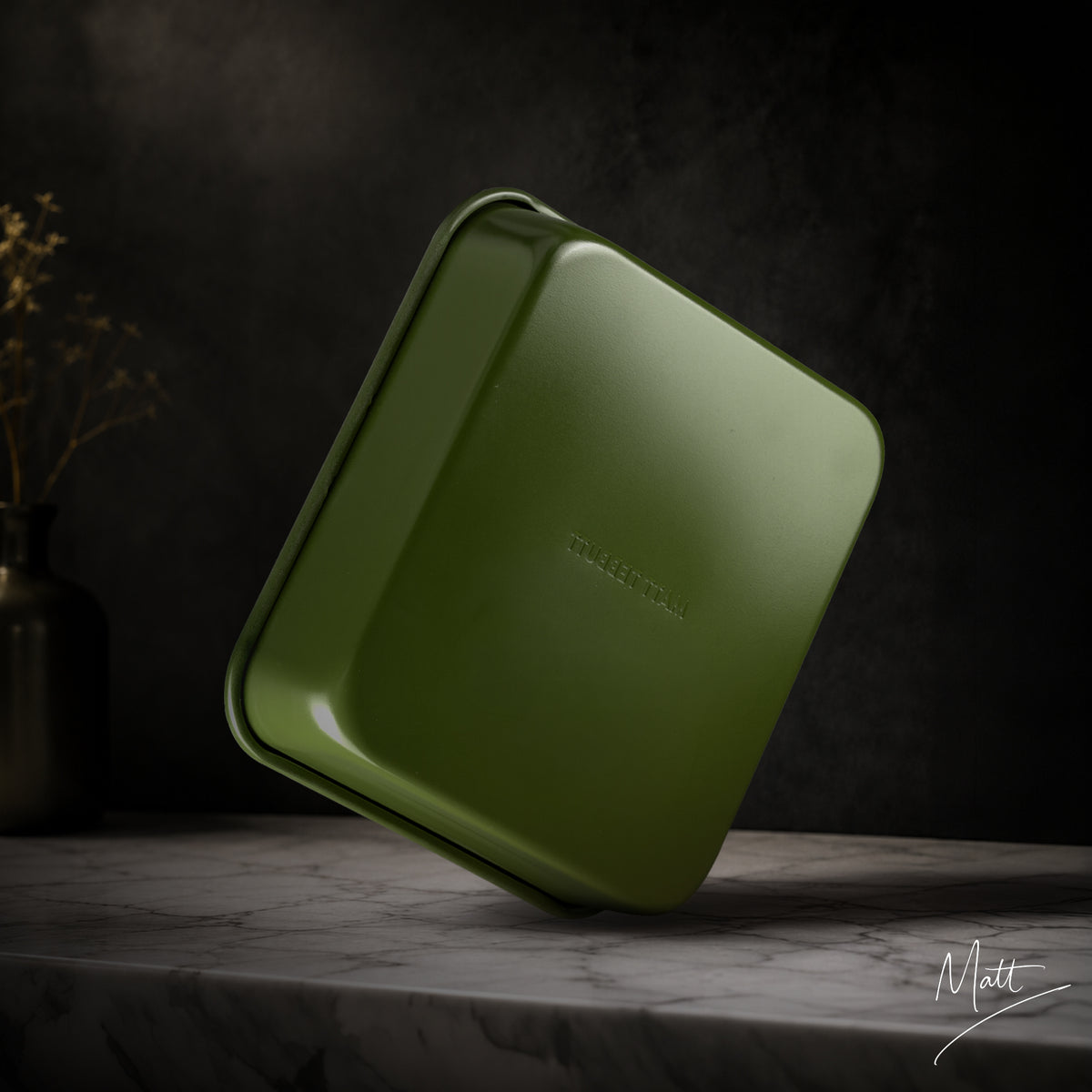 Matt Tebbutt Olive Green Deep Square Baking Tin, 24cm