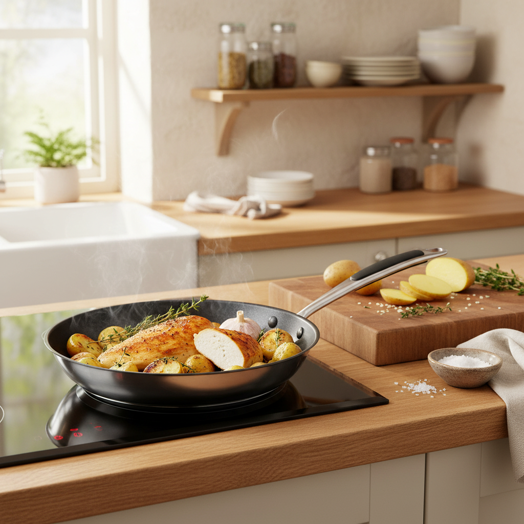 28cm Stainless Steel Non-Stick Frying Pan