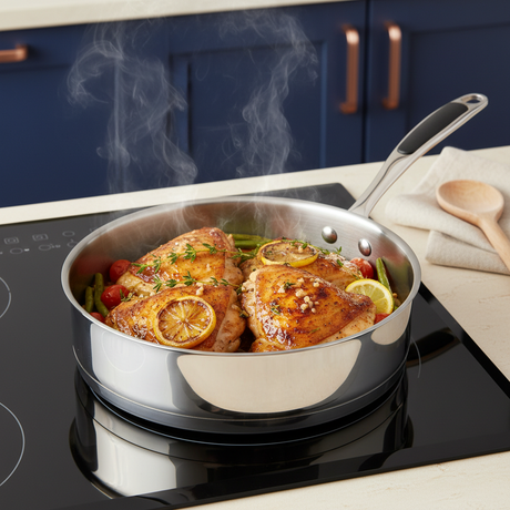 26cm Stainless Steel Saute Pan