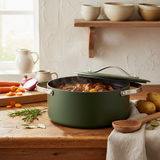 24cm Green Ceramic-Coated Casserole Pot