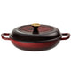 30cm Cast Iron Deep Garnet Shallow Casserole Dish