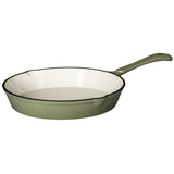 J&L 25cm Cast Iron Sage Green Round Frying Pan