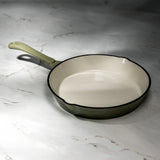 J&L 25cm Cast Iron Sage Green Round Frying Pan