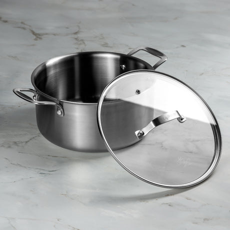 J&L 'Signature' 24cm Tri-Ply Stainless Steel Casserole Pan