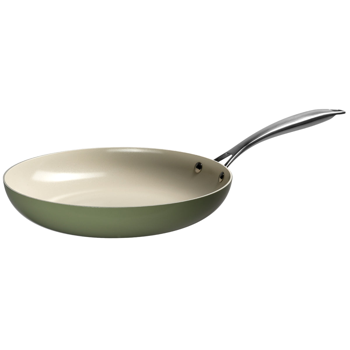 J&L 'Signature' 28cm Ceramic-Coated Frying Pan, Sage Green