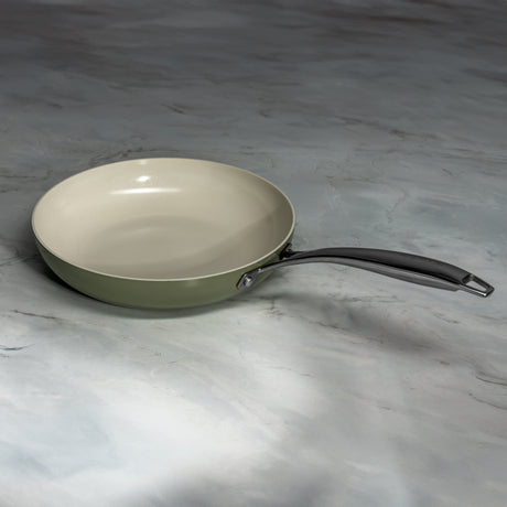 J&L 'Signature' 8-Piece Ceramic-Coated Pan Set, Sage Green