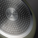 J&L 'Signature' 28cm Ceramic-Coated Wok with Lid, Sage Green