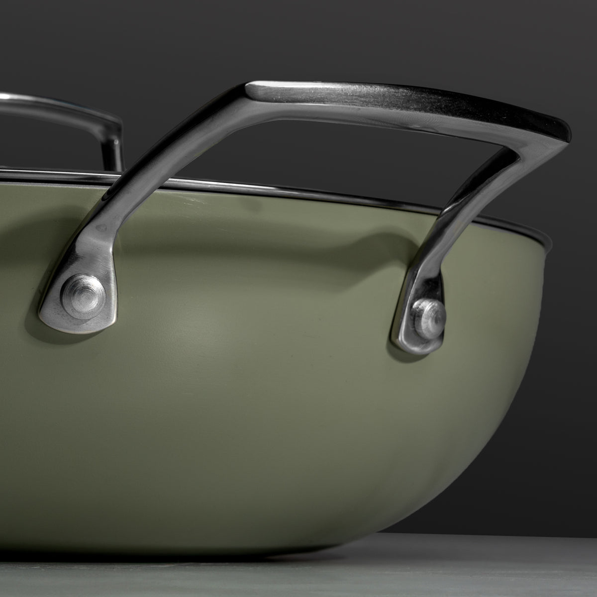J&L 'Signature' 8-Piece Ceramic-Coated Pan Set, Sage Green