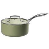 J&L 'Signature' 20cm Ceramic-Coated Saucepan, Sage Green