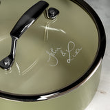 J&L 'Signature' 20cm Ceramic-Coated Saucepan, Sage Green