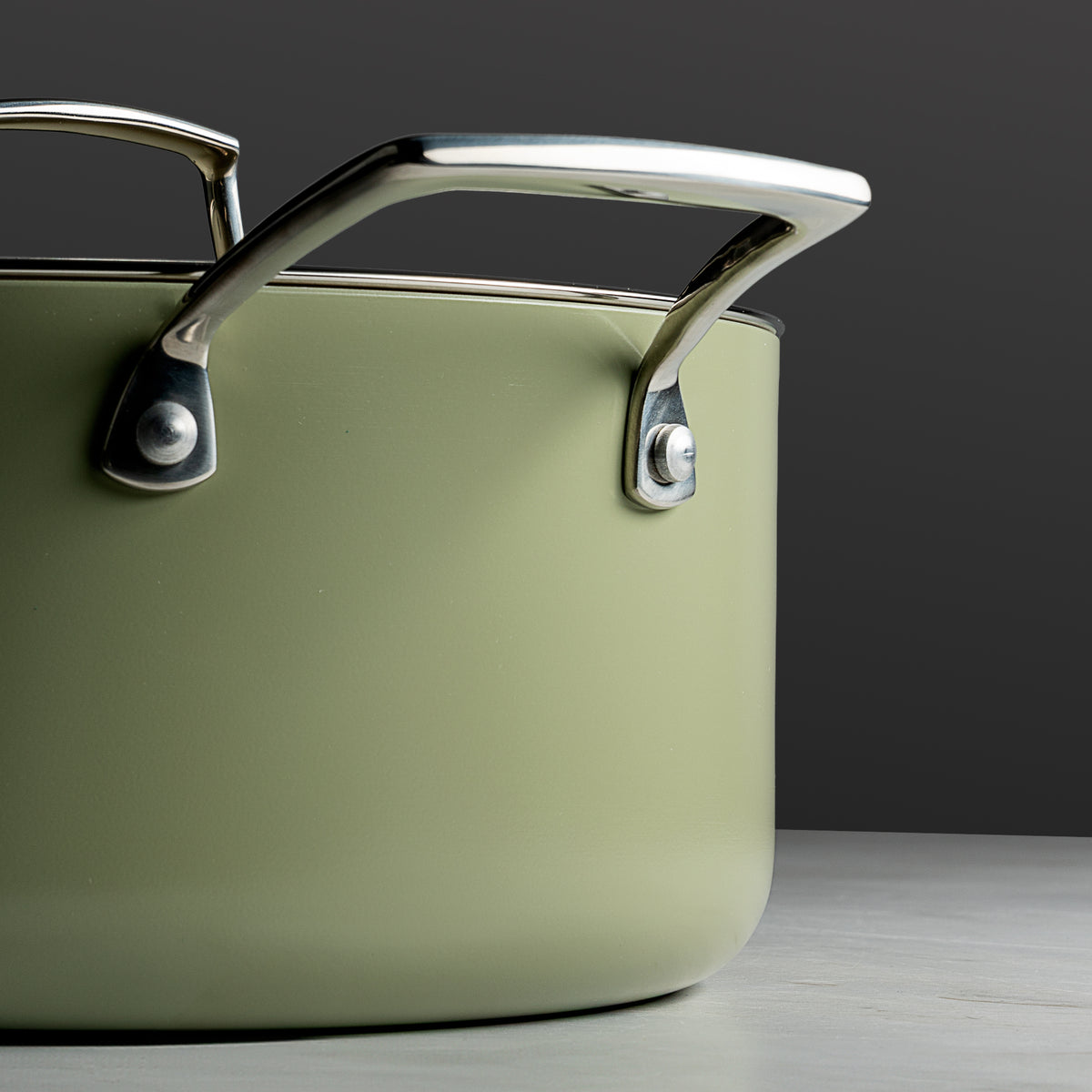 J&L 'Signature' 8-Piece Ceramic-Coated Pan Set, Sage Green