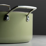 J&L 'Signature' 8-Piece Ceramic-Coated Pan Set, Sage Green