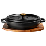Matt Tebbutt 30cm Matte Black Cast Iron Shallow Casserole Dish