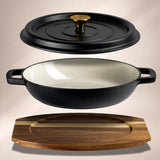 Matt Tebbutt Matte Black Cast Iron Cookware Set, 5 Piece