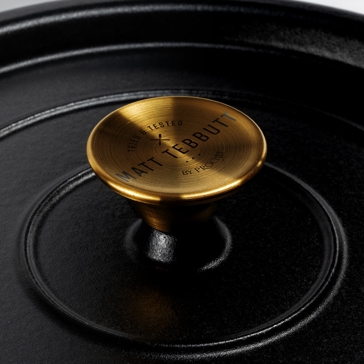 Matt Tebbutt 30cm Matte Black Cast Iron Shallow Casserole Dish