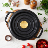 Matt Tebbutt 26cm Matte Black Cast Iron Casserole Dish