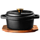 Matt Tebbutt 22cm Matte Black Cast Iron Casserole Dish