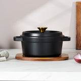 Matt Tebbutt 22cm Matte Black Cast Iron Casserole Dish