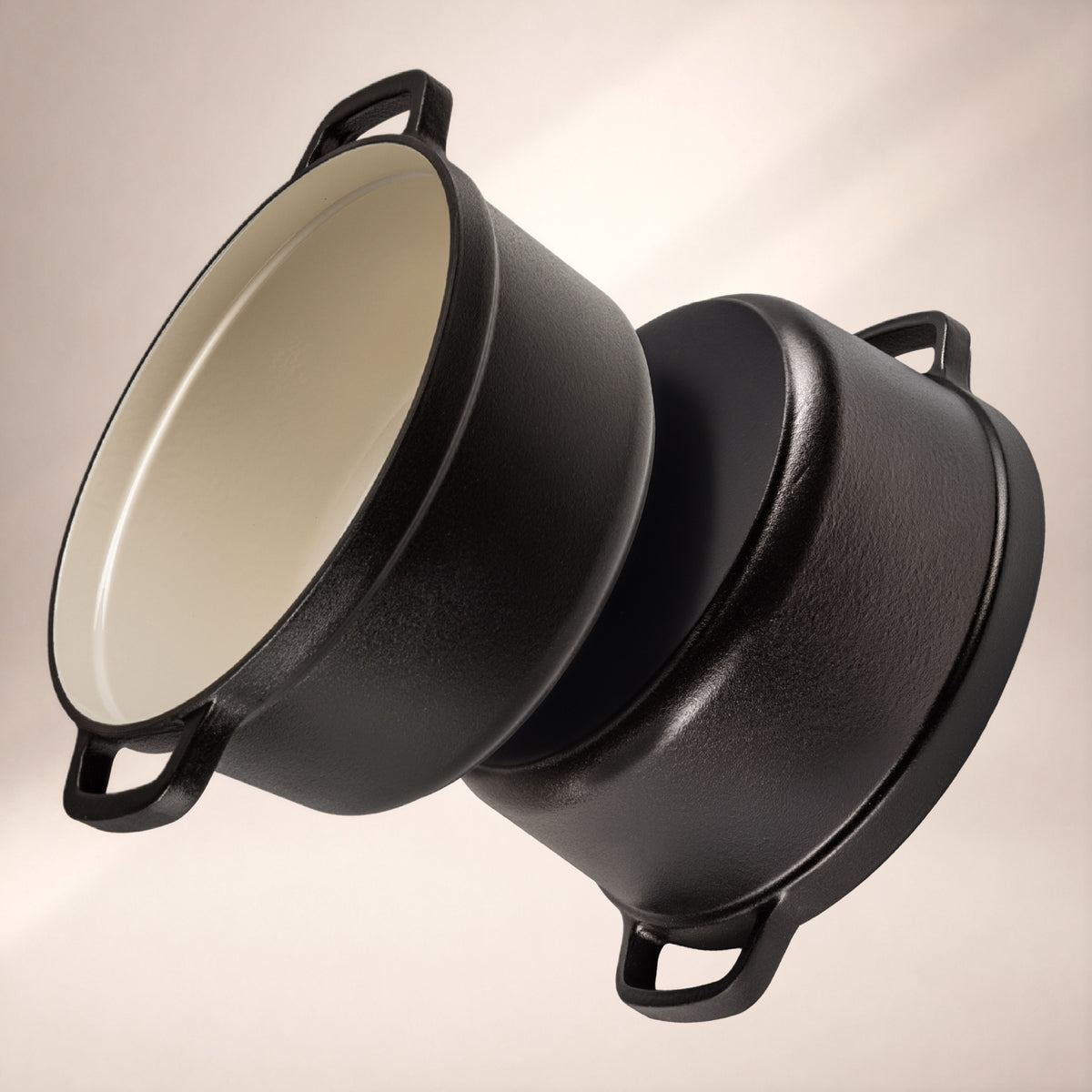 Matt Tebbutt Matte Black Cast Iron Cookware Set, 5 Piece
