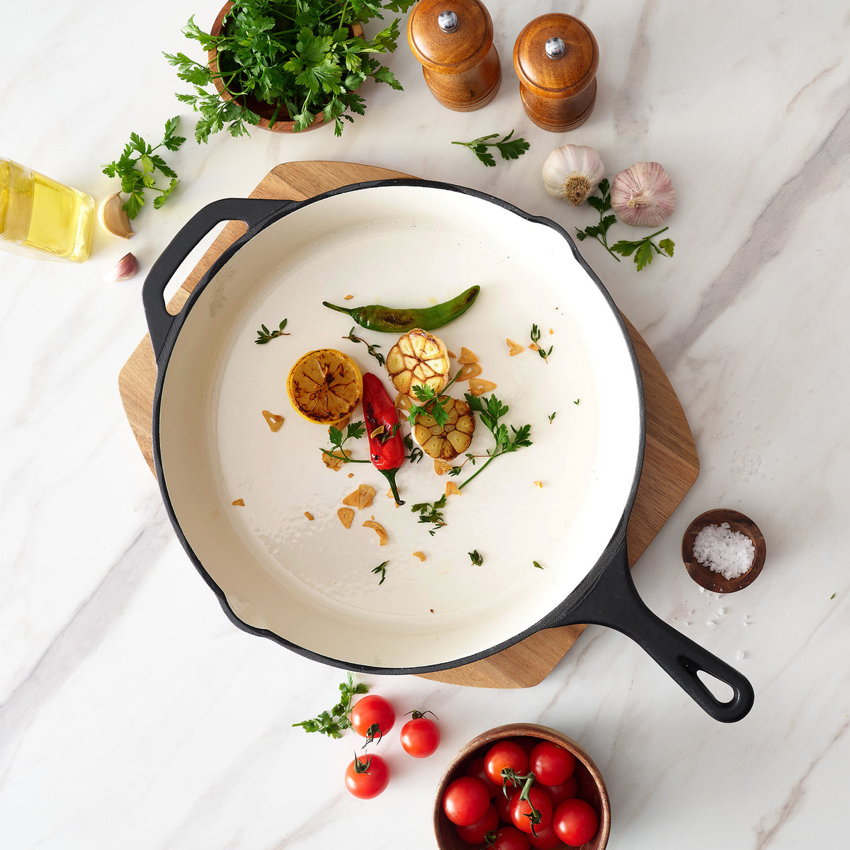 Matt Tebbutt 30cm Matte Black Cast Iron Frying Pan