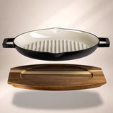 Matt Tebbutt 31cm Matte Black Cast Iron Round Griddle Pan