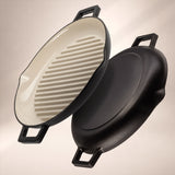 Matt Tebbutt 31cm Matte Black Cast Iron Round Griddle Pan