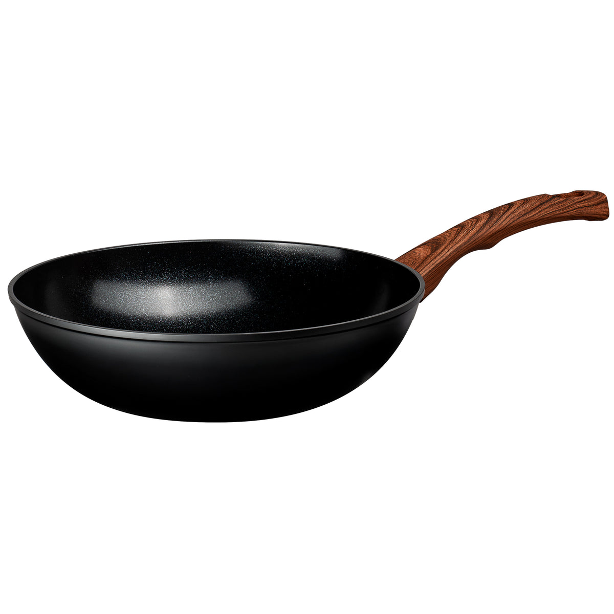 Matt Tebbutt 28cm Recycled Forged Aluminium Wok, Black