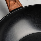 Matt Tebbutt 28cm Recycled Forged Aluminium Wok, Black