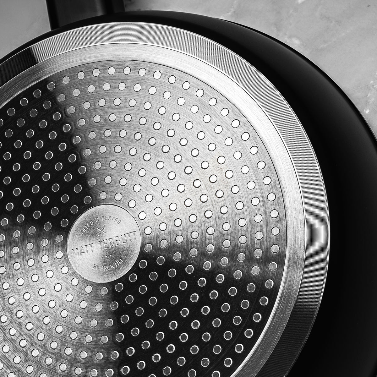 Matt Tebbutt 26cm Recycled Forged Aluminium Sauté Pan with Lid, Black